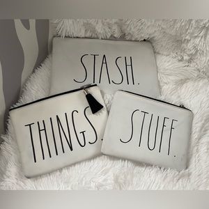 Rae Dunn zipper pouches Things Stuff Stash